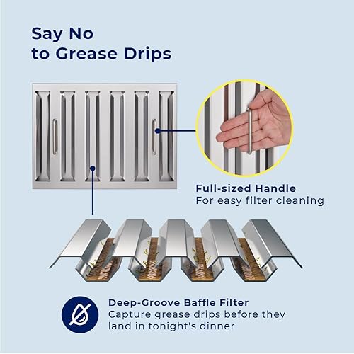 Miniatura 4 de Hauslane Campana extractora incorporada Pro-Style de 36 pulgadas IN-R200, 18.5 pulgadas de profundidad, bajo rendimiento de ruido, diseño