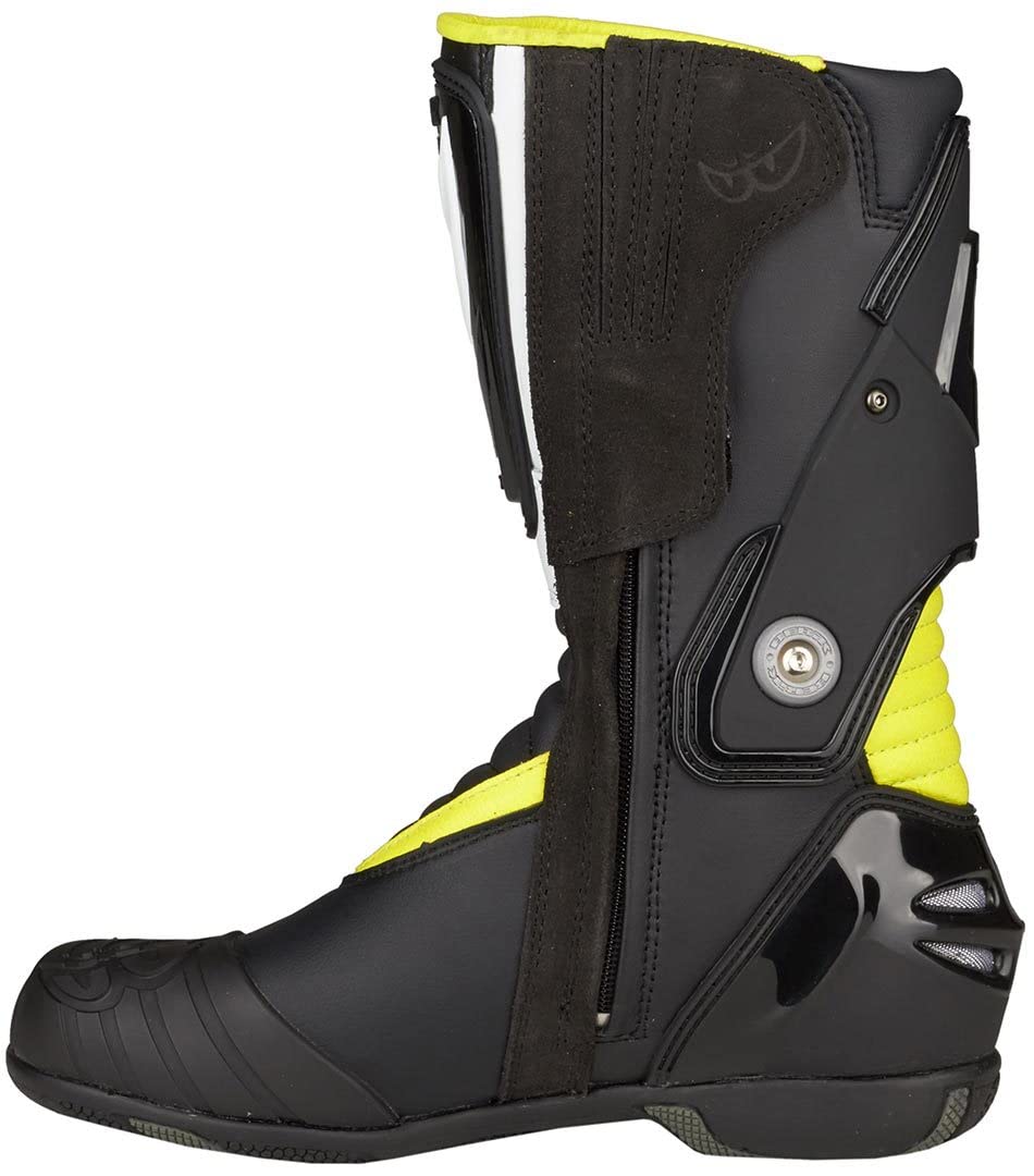 Berik Shaft 2.0 Stivali Moto, nero/giallo, 45