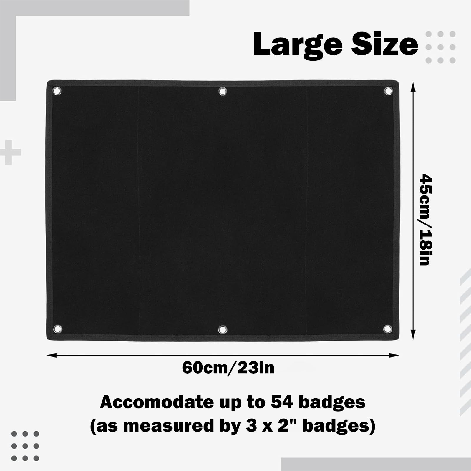 Pannello Raccolta Patch Militari Tattici 60 X 45 Cm Pannello di Visualizzazione per Patch Espositiva per Toppe Con Occhielli per Badge Francobolli Toppe e Adesivi