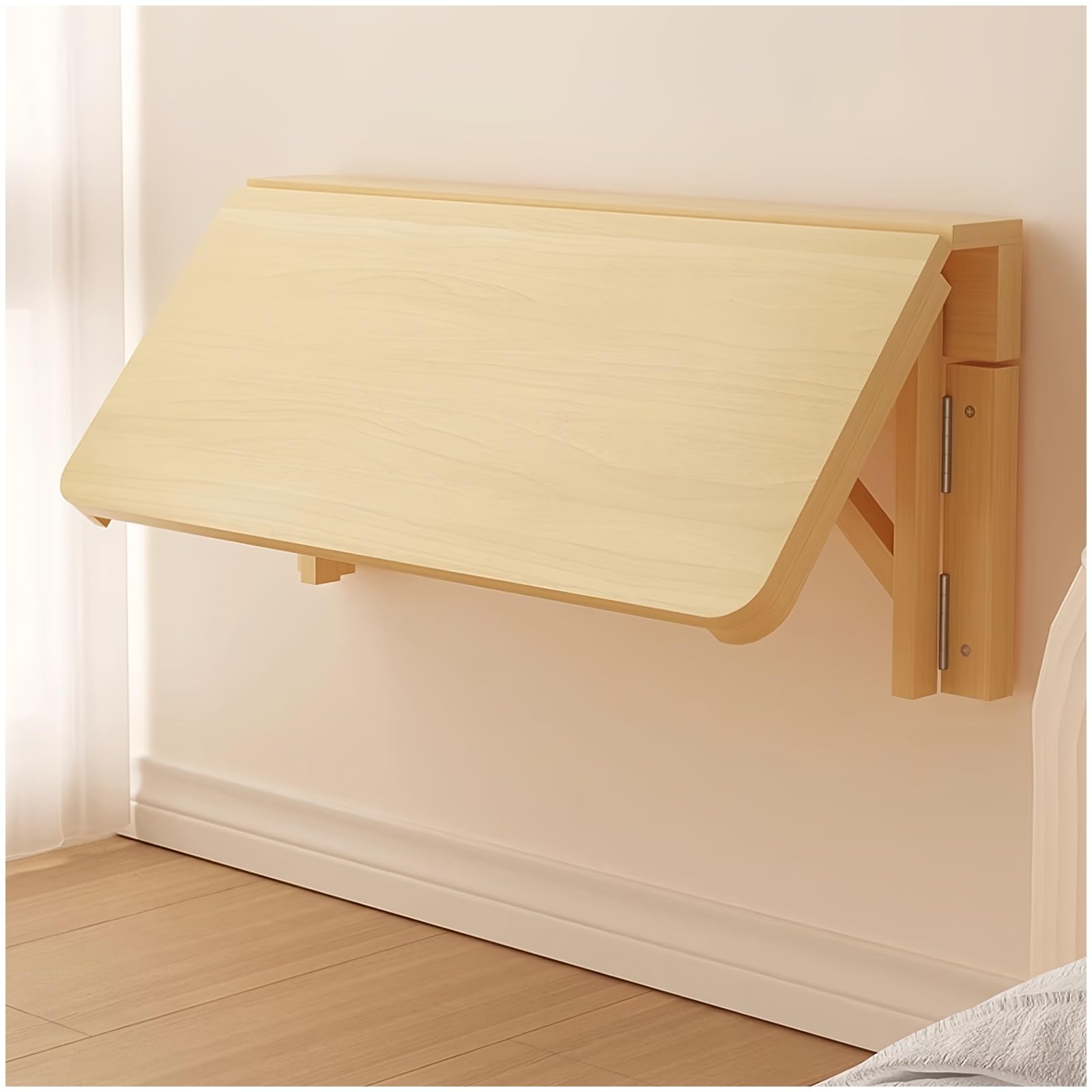Table pliante murale bois rabattable petite table gain de place