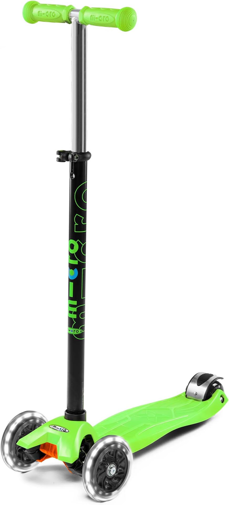 MicroScooters | Maxi Micro LED Children's Scooter | Handlebar Adjustable | 3 Wheel Scooter | Boys & Girls | 5-12yrs