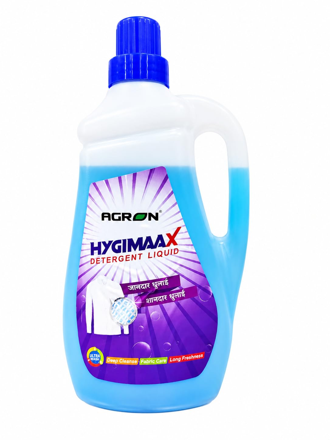 Agron Hygimaxx Liquid Detergent 1 Litre | Powerful Laundry Cleaning Liquid | Helps Remove Dirt, Stains, Grease & Odour | Suitable for Hand Wash & Washing Machine-image-45