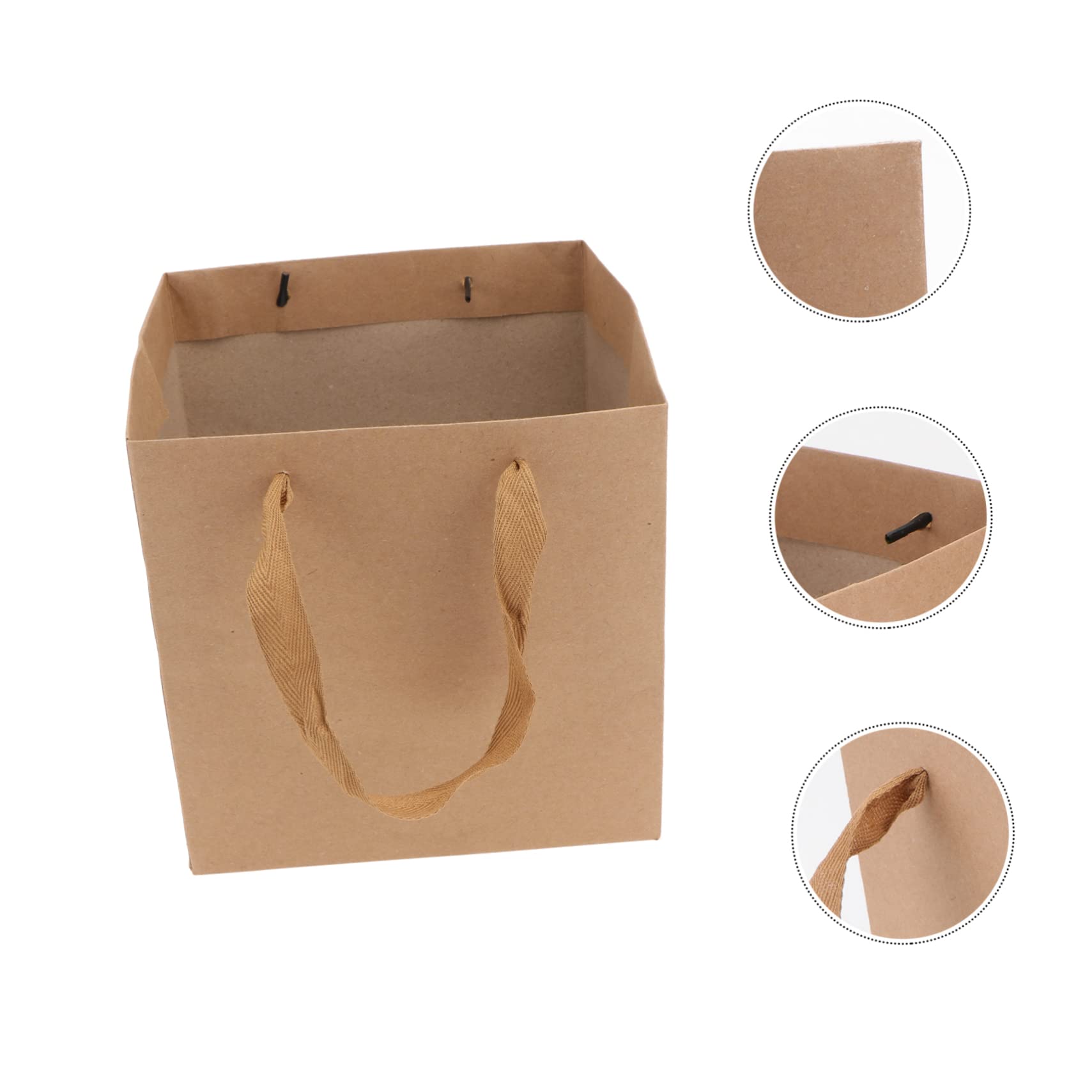 PACKOVE 3 Series Bolsa Kraft Para Y Fiestas Pack De Unidades Para Snacks Y Color Marrón Diseño Duradero Con Asa 10 Piezas*3