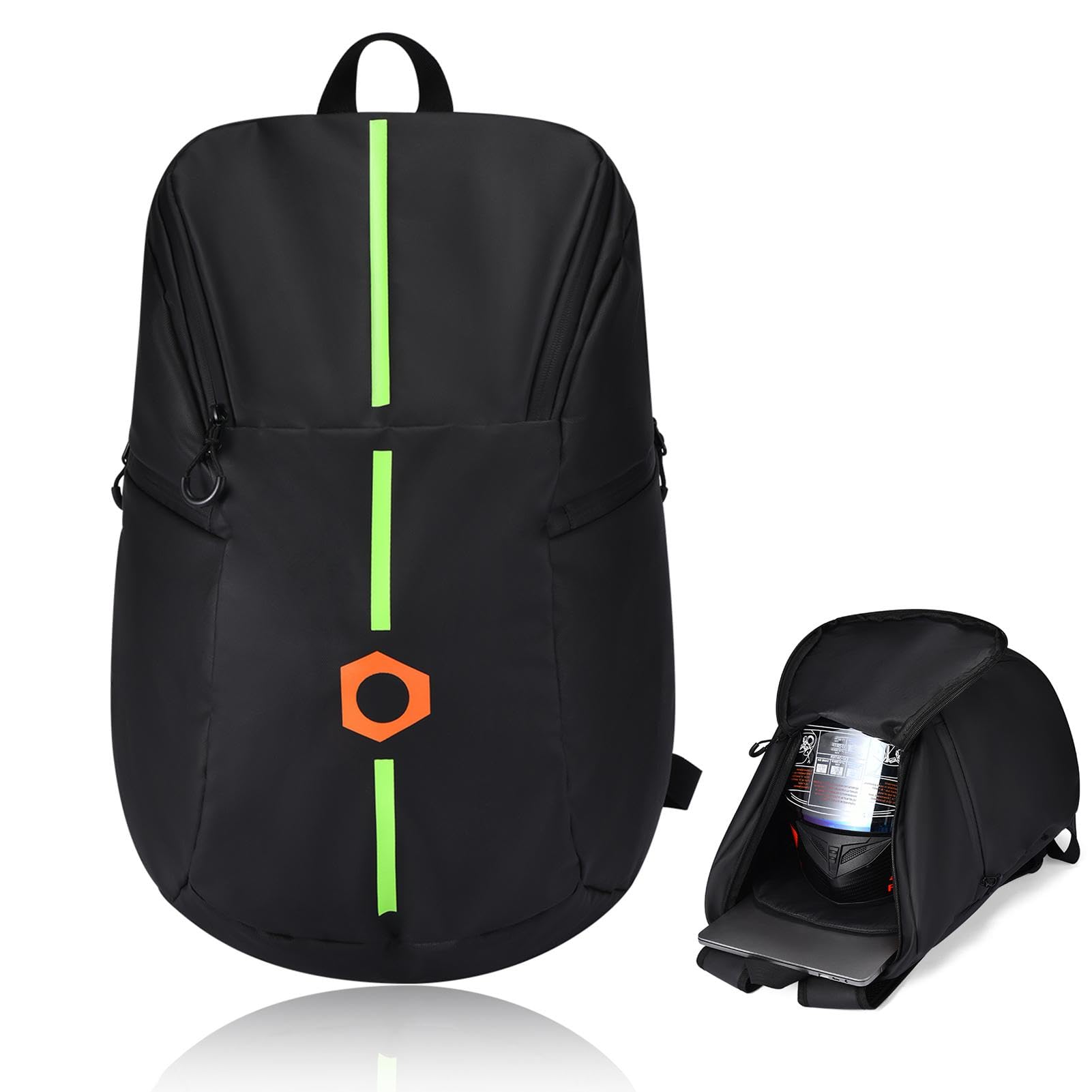 Zaino da bici riflettente, borsa per casco da moto, zaino ergonomico per