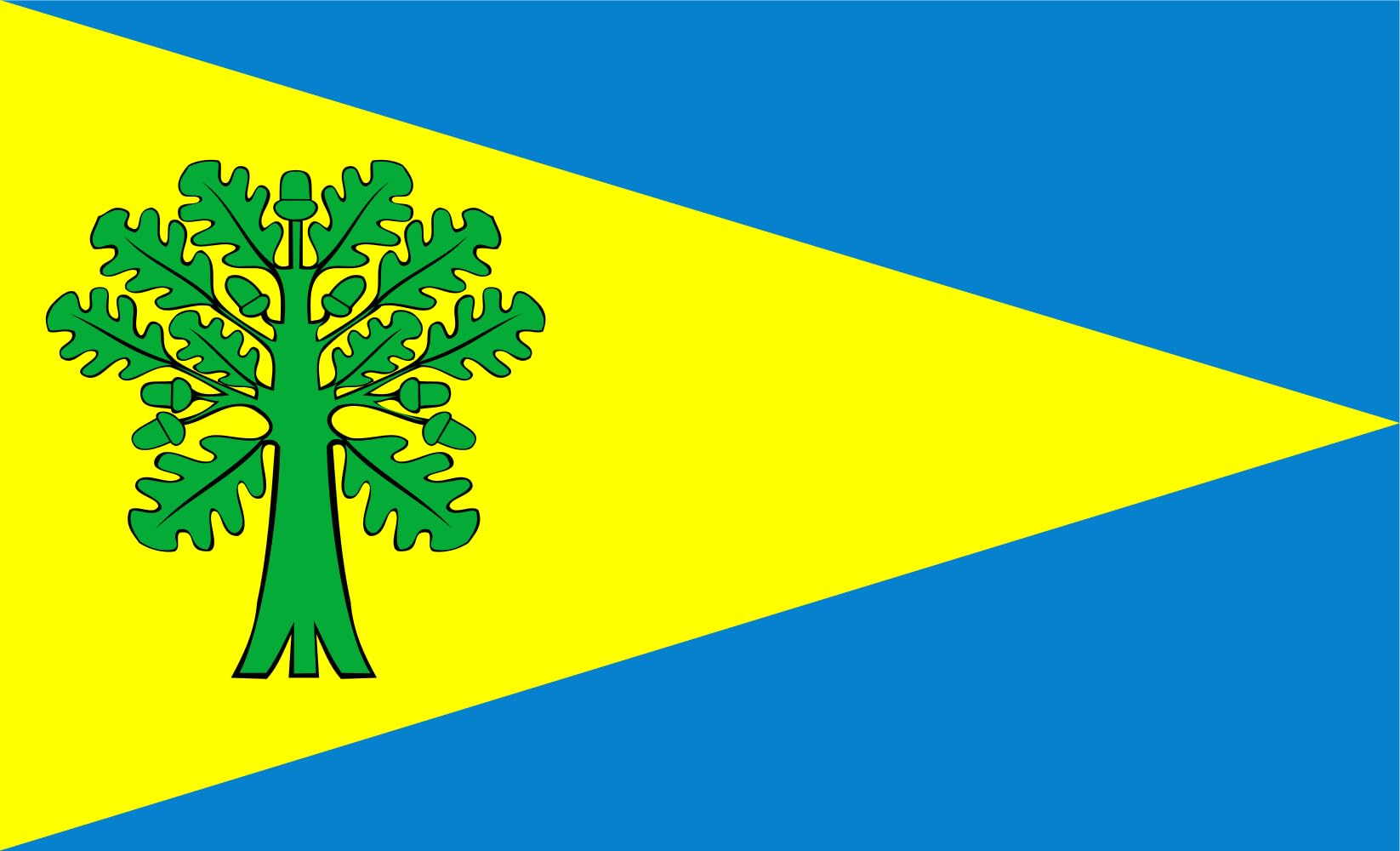Drapeau XL Dębowiec grand emblème officiel facile à hisser