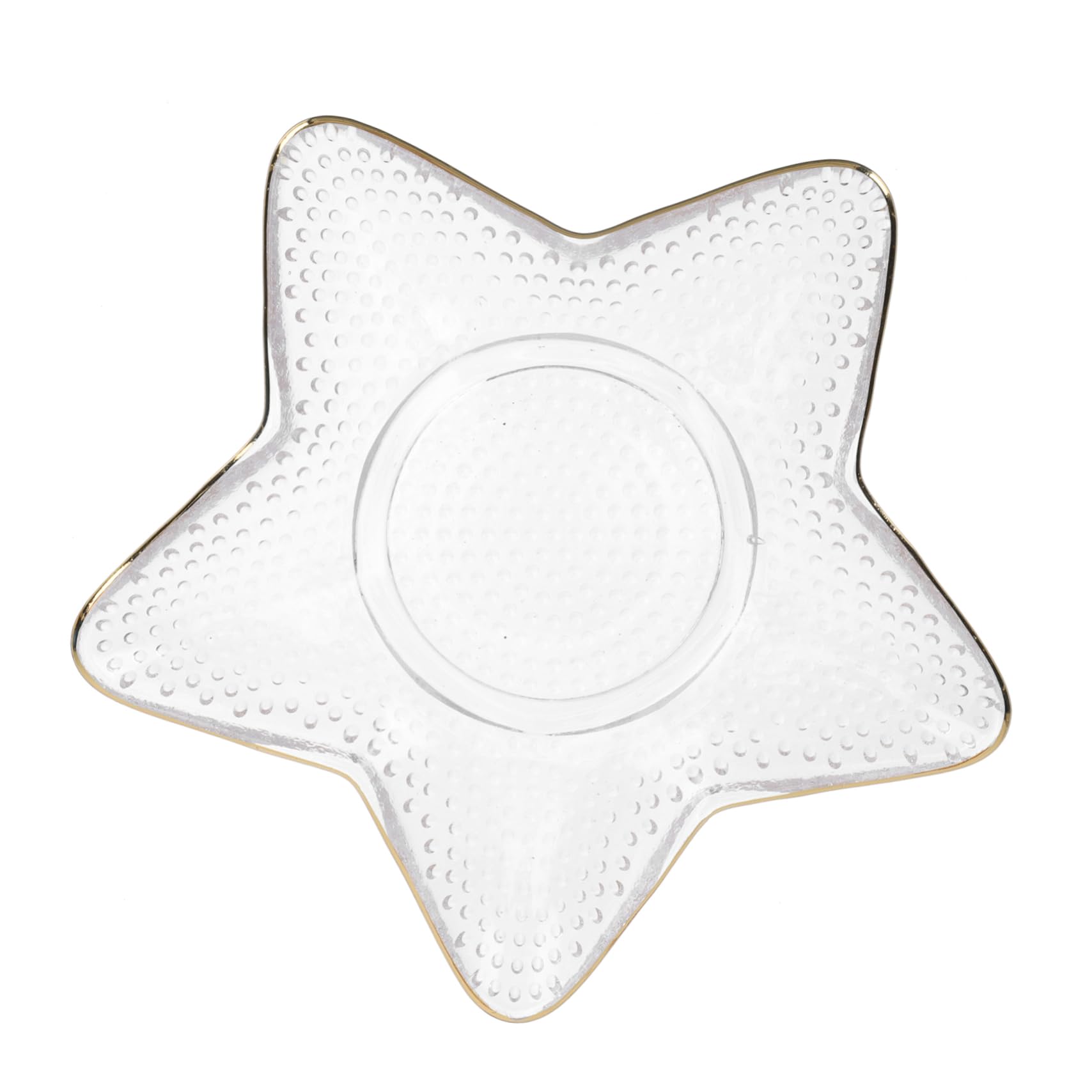 STOBAZA 1Pc Star Shaped Glass Plate Versatile Storage Dish for Fruits Desserts and Salads Series Tableware for Parties Weddings and Daily Use