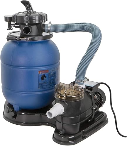 XtremepowerUS 13" Sand Filter 3/4HP Pool Pump Max 2,400 GPH High-Flow for Above Ground Swimming Pool Set Multi-Port Valve Up To 10,000 Gallons - 13inch (2,400 GPH)