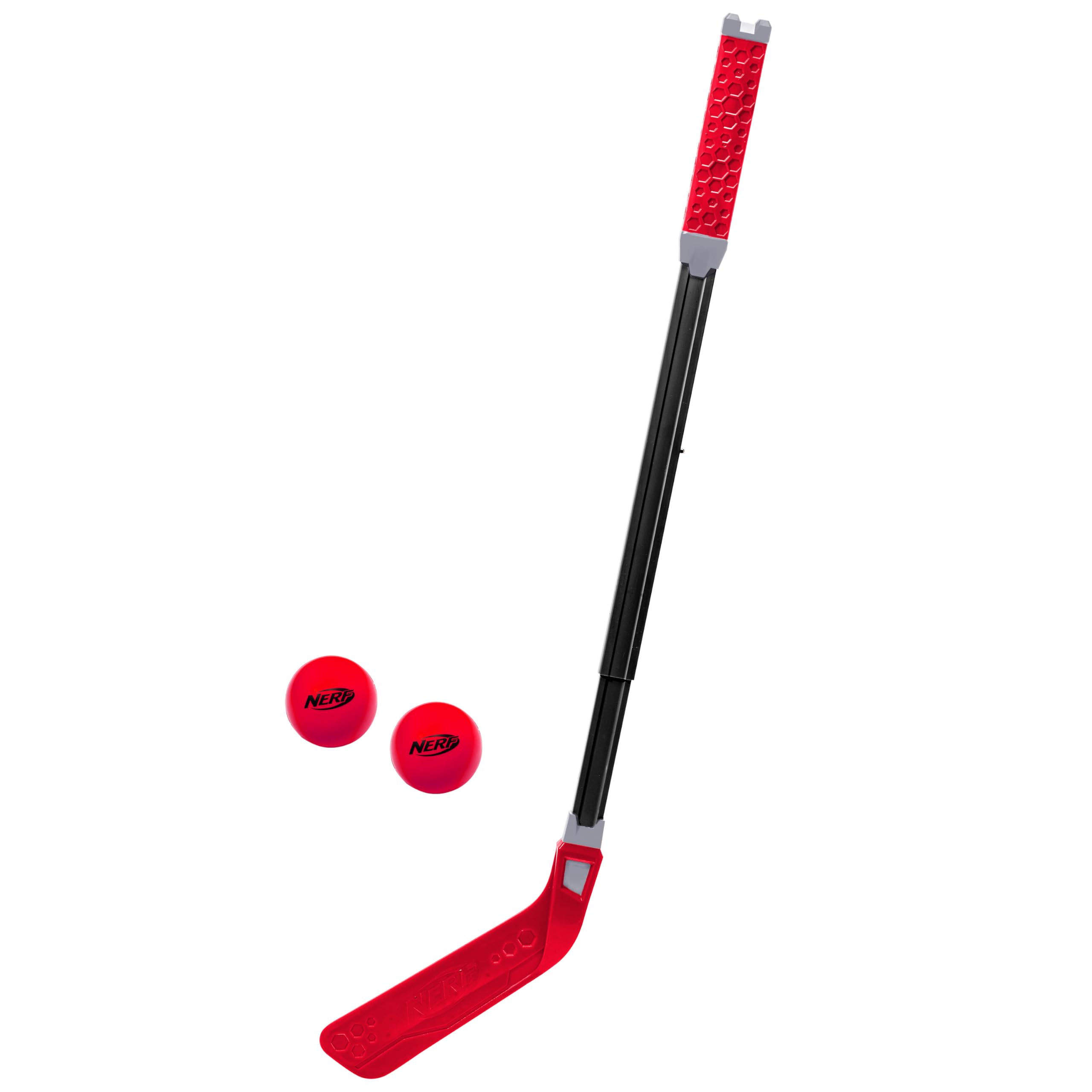 NERF Flexplay Hockey Stick + Ball Set - Adjustable Height
