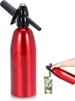 Soda Water Maker DIY Frothing Water Machine Seltzer Bottle Soda Siphon Bottle Carbonated Beverage Machine Homemade & Professional Sparkle Water Seltzer Water Maker, Soda Water Generator, Soda Water