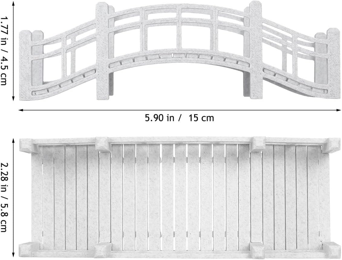 UKCOCO Dollhouse Miniature Bridge Vintage Arch Bridge for Fairy Garden Terrarium Bonsai Micro Landscape Decor DIY Craft Accessory Toy 5.90 X 2.28 X 1.77 in