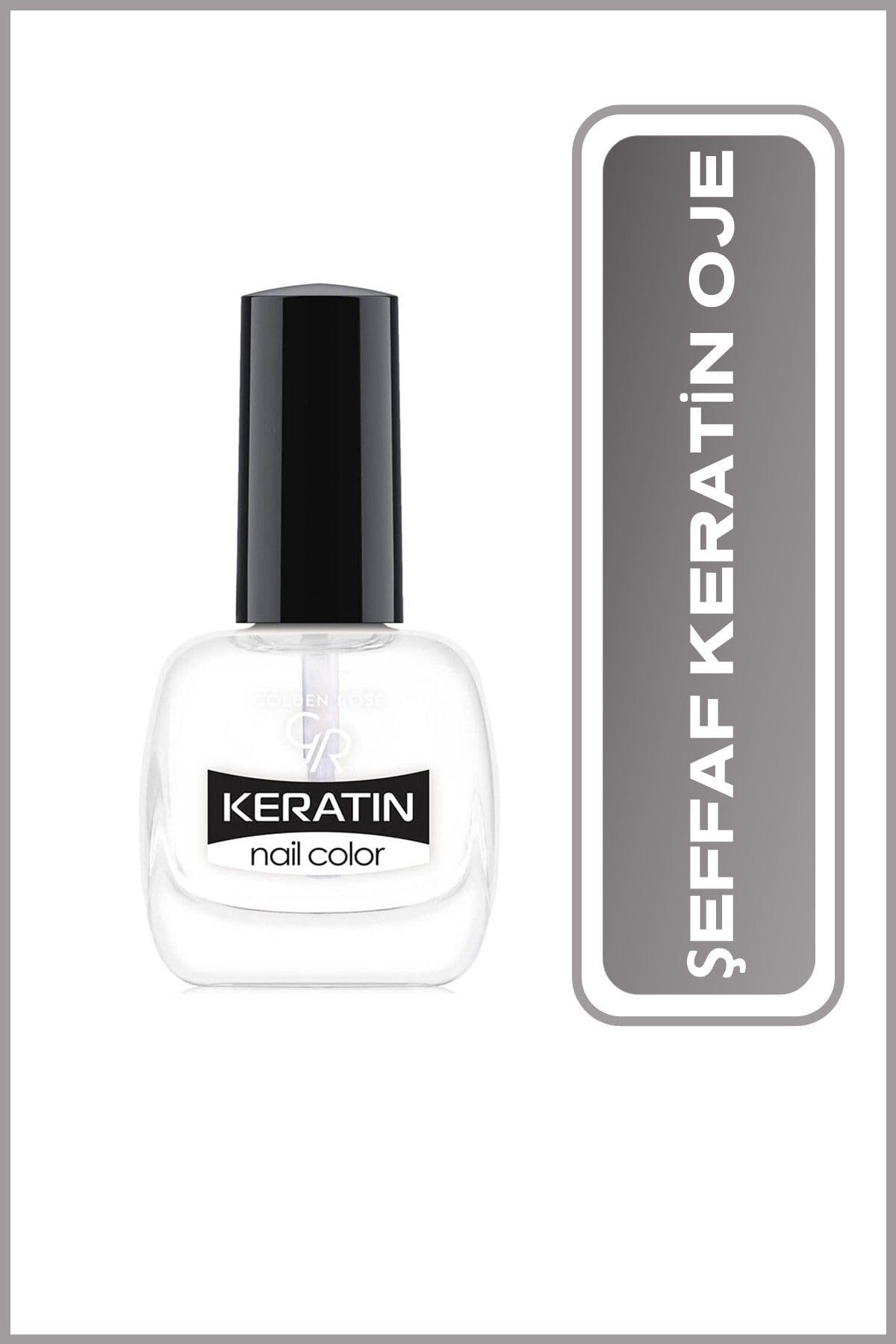 Golden Rose Keratin Nail Color Clear - Keratin İçerikli Güçlendirici Parlak Oje