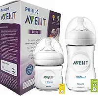 Mamadeiras Pétala 125ml + 260ml transparente 301/06