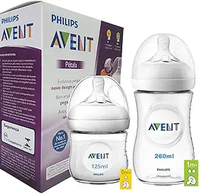 Mamadeiras Pétala 125ml + 260ml transparente 301/06