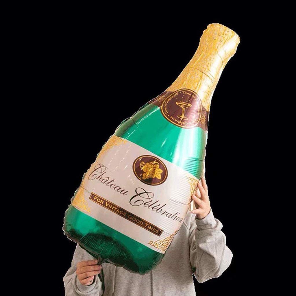 Balloonistics Large Champagne Wine Glass and Champagne Bottle Shaped Balloons 36 Inches - Image 4 thumbnail