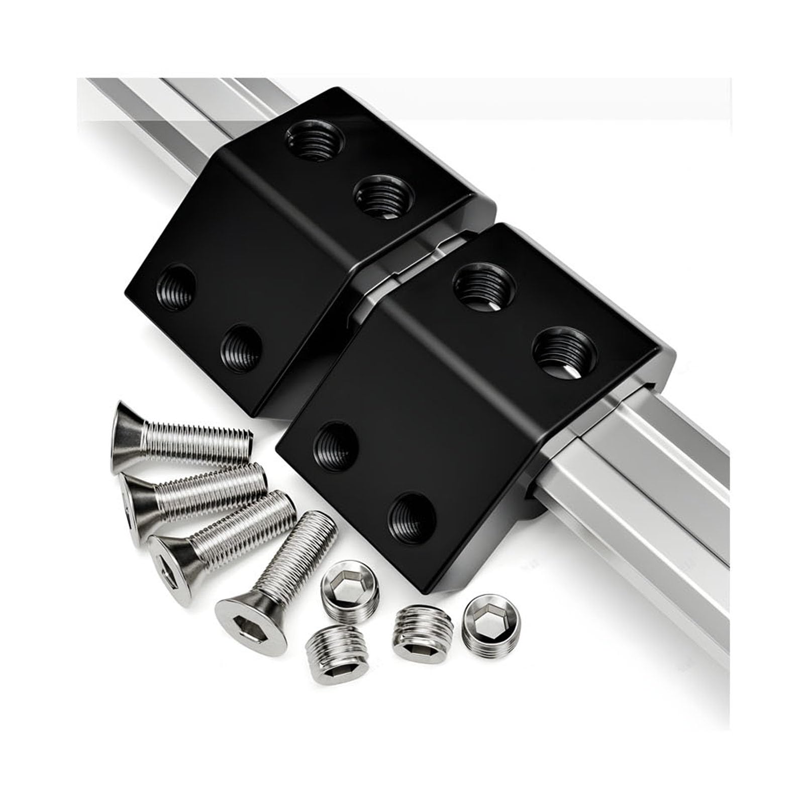 Rail Mounting Brackets, Brackets, Support Clamps, Includes All Hardware for Easy Installation, Rail Systems, Clamp