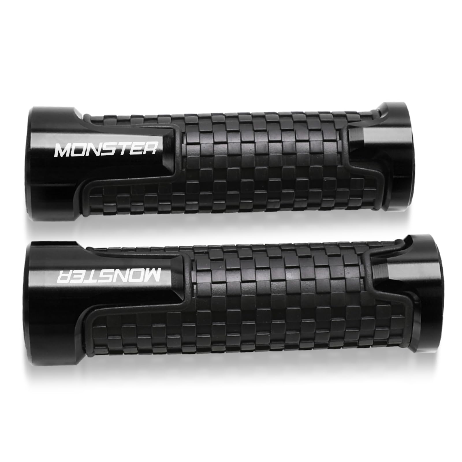 22mm 7/8" Manopole Manubrio Universale Per Monster 400 620 695 696 796 797 821 Stealth 1100 1200 1200S Impugnatura Manopole del manubrio Accessori moto (Nero)