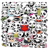 Affoto Panda Stickers for Laptop (50 PCS),Gift for Children Teens Adults Girl Boys,Waterproof Stickers for Water Bottle,Panda Vinyl Stickers for Scrapbook,Skateboard,Bike,Phone,Dairy