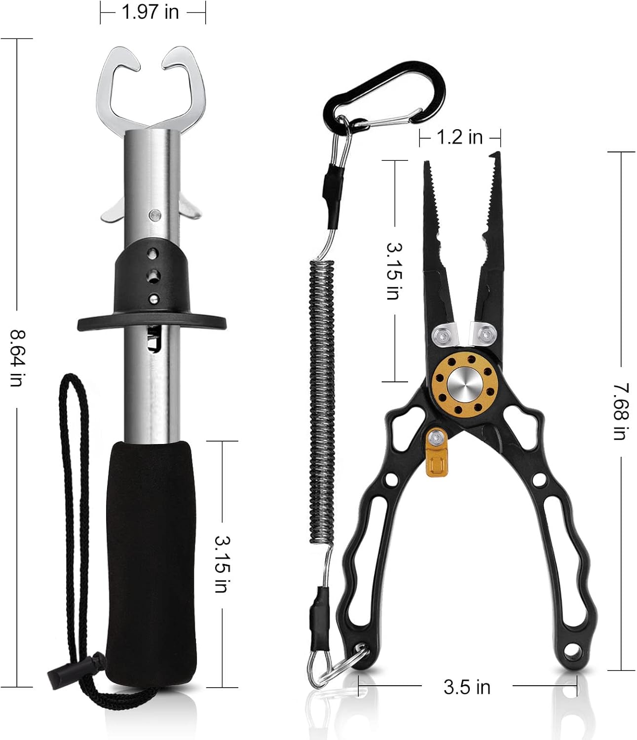 Fishing Pliers, Fishing Gear, Fish Control, Multi-purpose Fishing Pliers, Firm Lip Grabber, Stainless Steel and Anti-corrosion Coating, Fishing Accessories, Sheath Storage, Fishing Gifts for Men : Sports & Outdoors