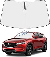 Vista 155 de Proadsy 2025 - Parasol para parabrisas actualizado con ajuste personalizado para Nissan Rogue 2014-2020, protector plegable de 4 capas