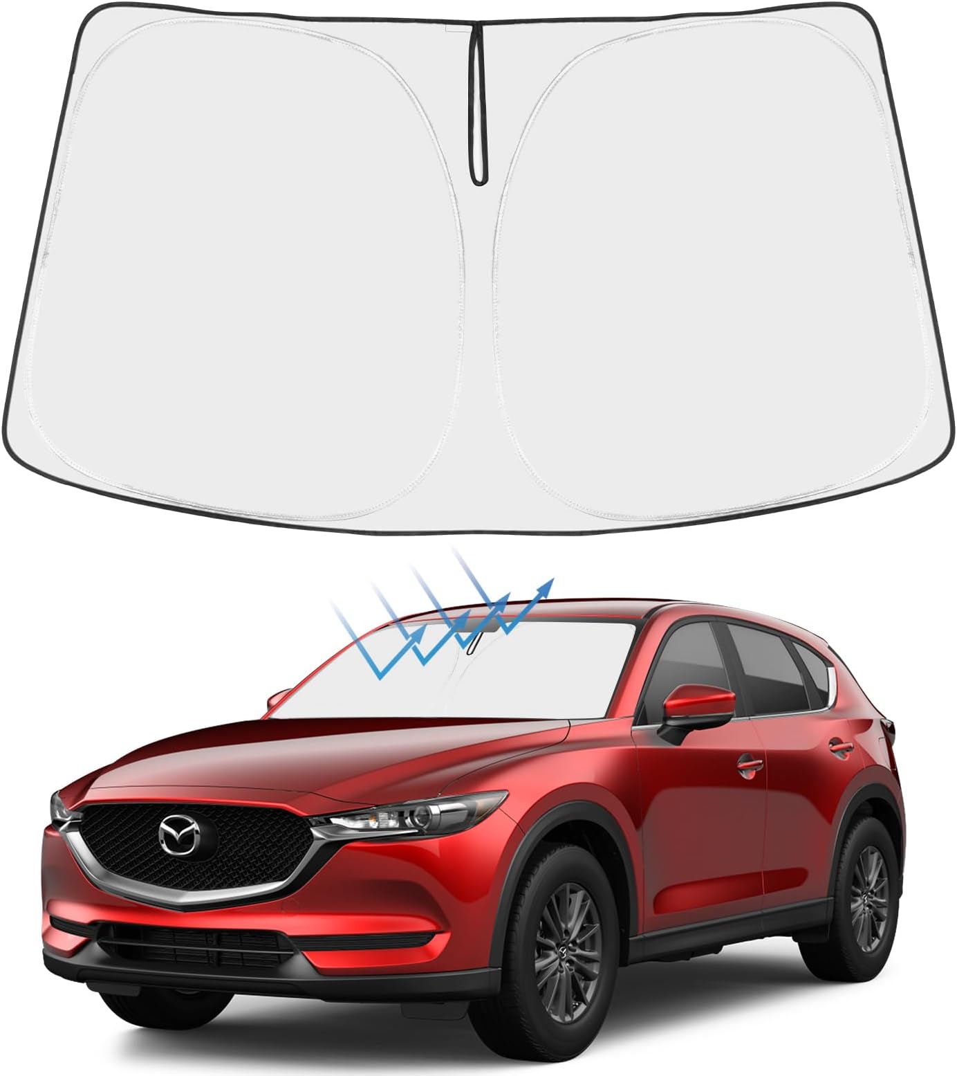 Front Windshield Sun Shade Foldable Sunshade Protector Custom Fit 2020 2021 Mazda CX-30 CX30 SUV Accessories 2021 Upgrade