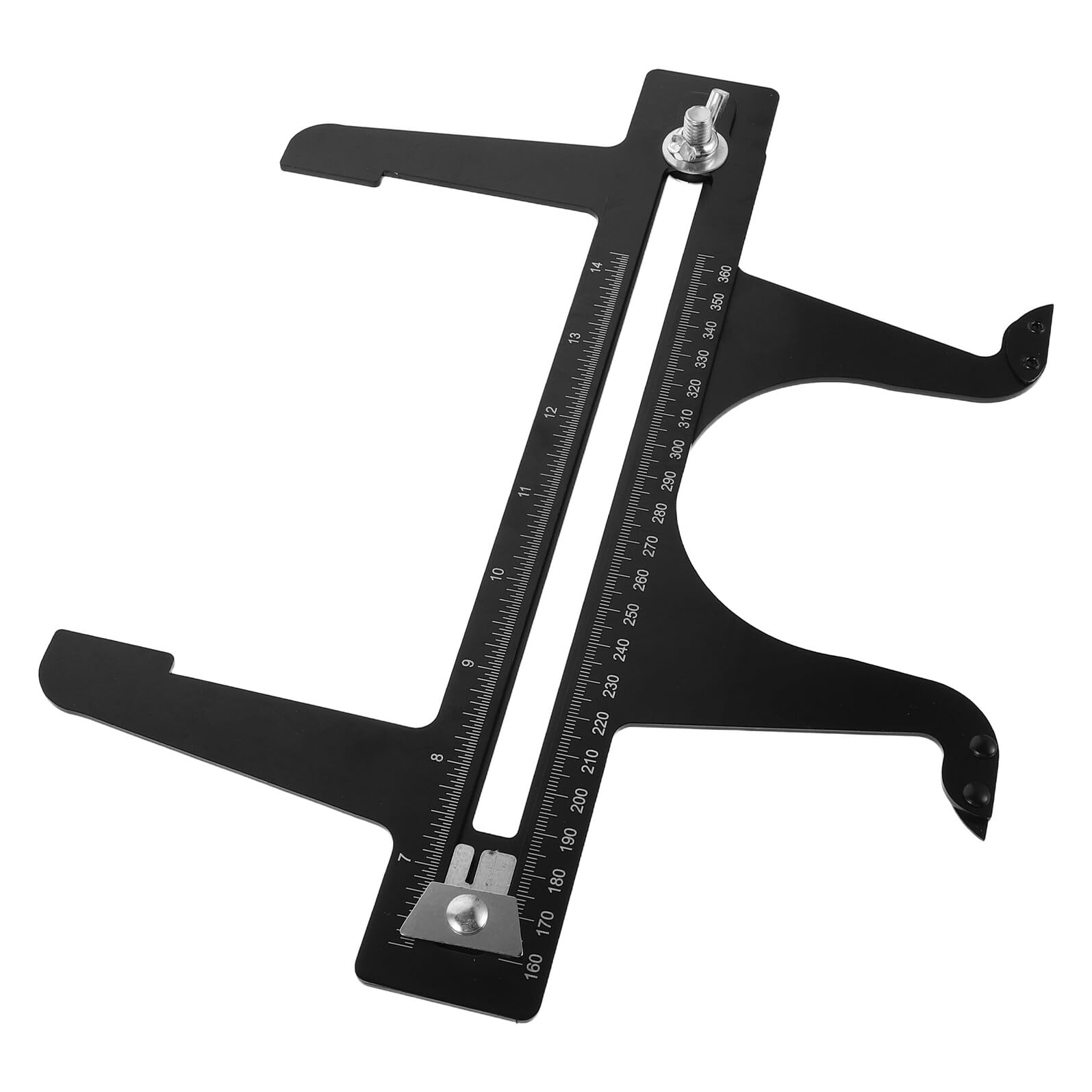 NUOBESTY Herramienta para Ajustar Frenos de Rueda y Disco Calibrador de Pastillas de Freno de Acero Doble Escala 160-360 MM Medidor Profesional en Reparación Automotriz