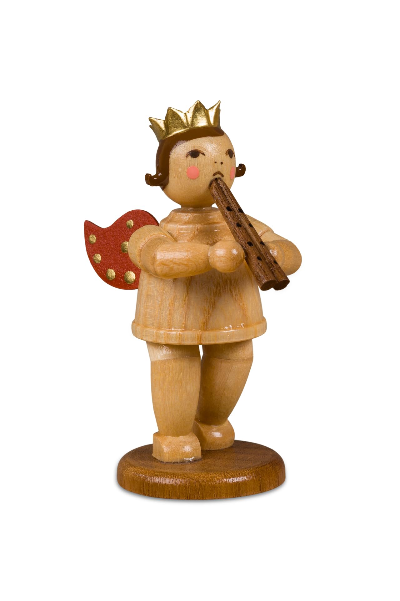 Ange en bois avec double flûte, le cadeau de Noël traditionnel Rudolphs Schatzkiste
