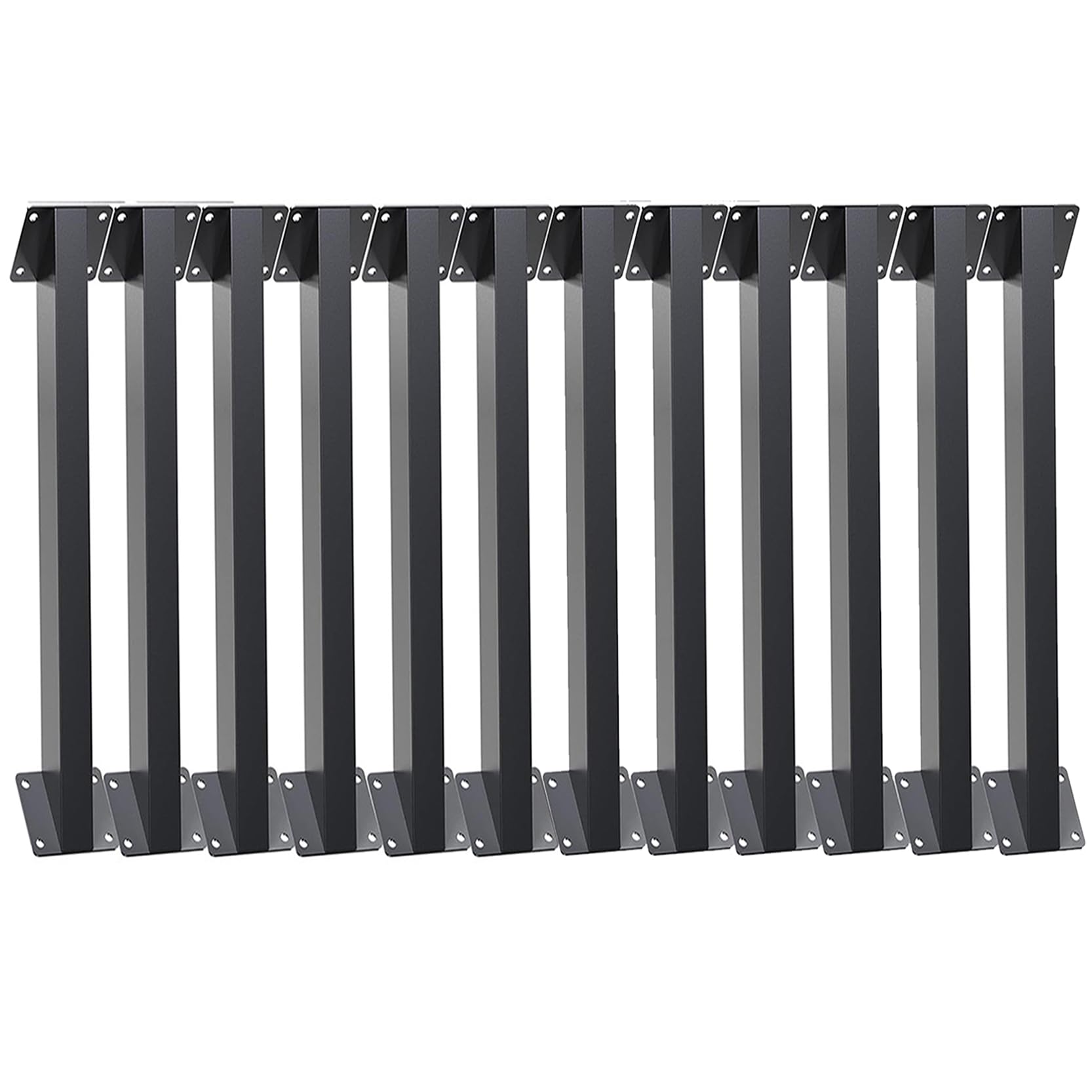 GOUZIBHD Black Metal Inside Mount Roof Riser Beam Bracket, 45 Degree Angle Support Bracket, Heavy-Duty Steel 45 Degree Pergola Bracket for Gazebos Pavilion Patios(Size:12PCS)