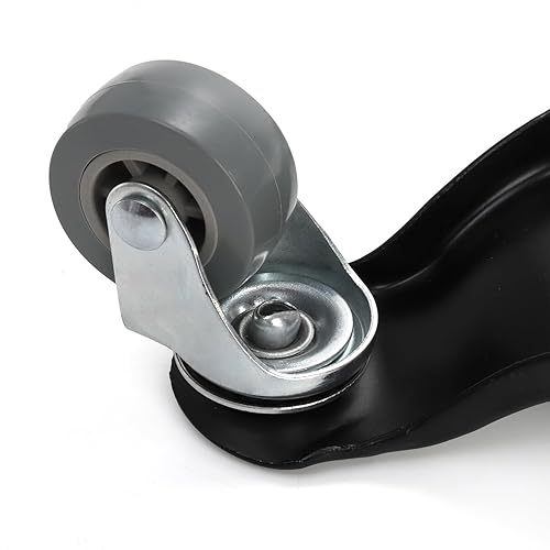 Miniatura 4 de Peohud Paquete de 4 ruedas de acero Tri-Dolly, 3 ruedas para mover muebles, capacidad de carga de 180 libras cada paquete, ruedas giratorias