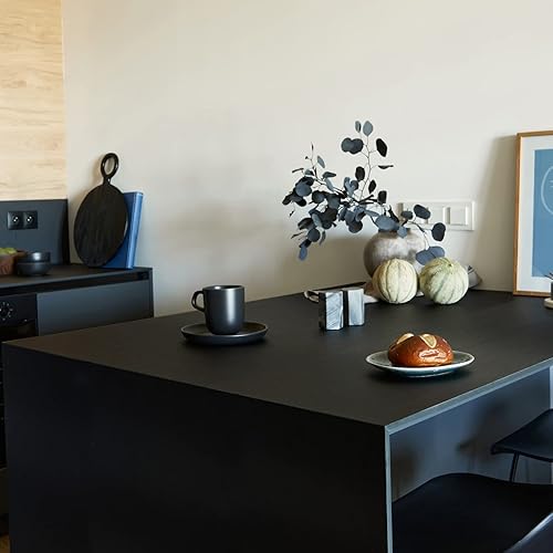 Miniatura 4 de VEELIKE Papel adhesivo de acero inoxidable cepillado negro para electrodomésticos de cocina, 15.7 x 118 pulgadas, papel adhesivo autoadhesivo