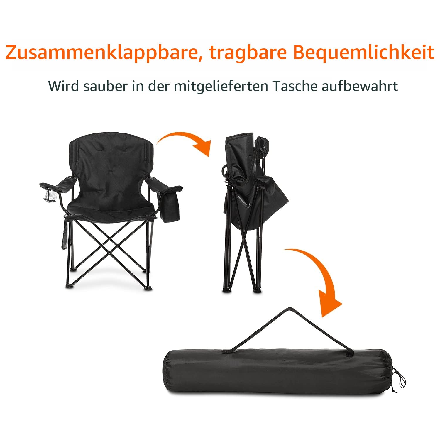 Amazon Basics - Campingstuhl mit Kühlfach