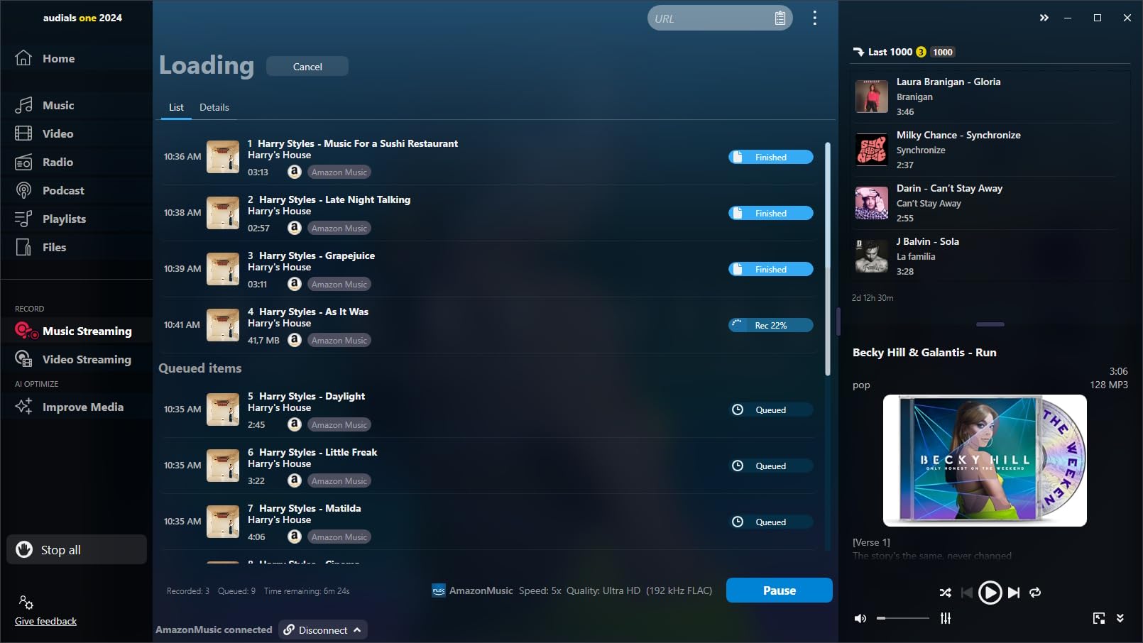 Audials One 2024 Ultra - Miglioratore video AI e registratore di streaming per musica, video, radio, podcast | 1 Dispositivo | 1 Utente | Codice d'attivazione per PC via email