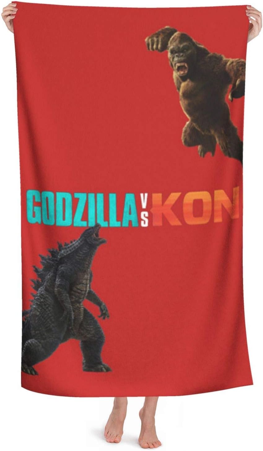 Godzilla vs Kong Bath Towel 3D Printed Towels Microfiber Quick-Dry, Luxurious, Soft, 100% Cotton Bath Towel,