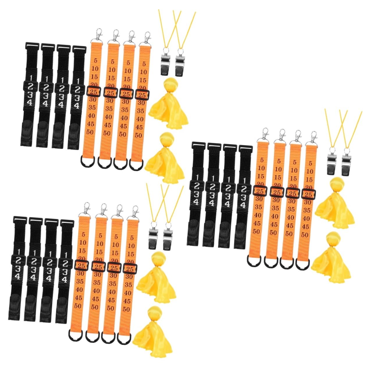MILISTEN Schiedsrichter pfeifen Schiedsrichter Flagge Schiedsrichter Markierungsfahnen Bausatz Fußball-Schiedsrichter-Kit Schiedsrichteranzeige Schiedsrichter Notwendigkeit Plastik