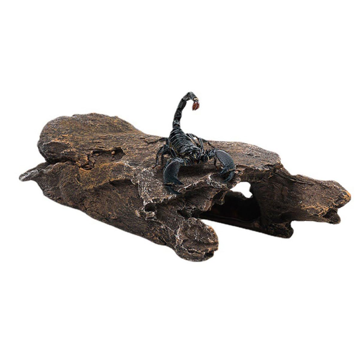 SHOWERORO Souche d'Aquarium en Résine Imitation Bois Flotté, Grosse Taille, Décor Naturel pour Bassin Extérieur Cachettes pour Poissons