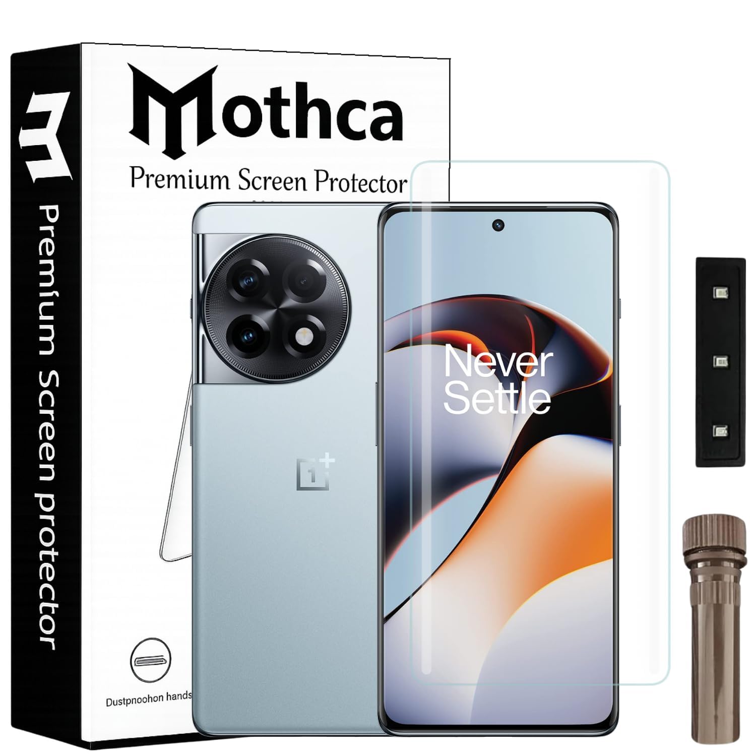 Mothca Curved UV Tempered Glass Screen Protector for OnePlus 11 / 11R | HD Clear | Full Screen Coverage | Pack of 1-image-45