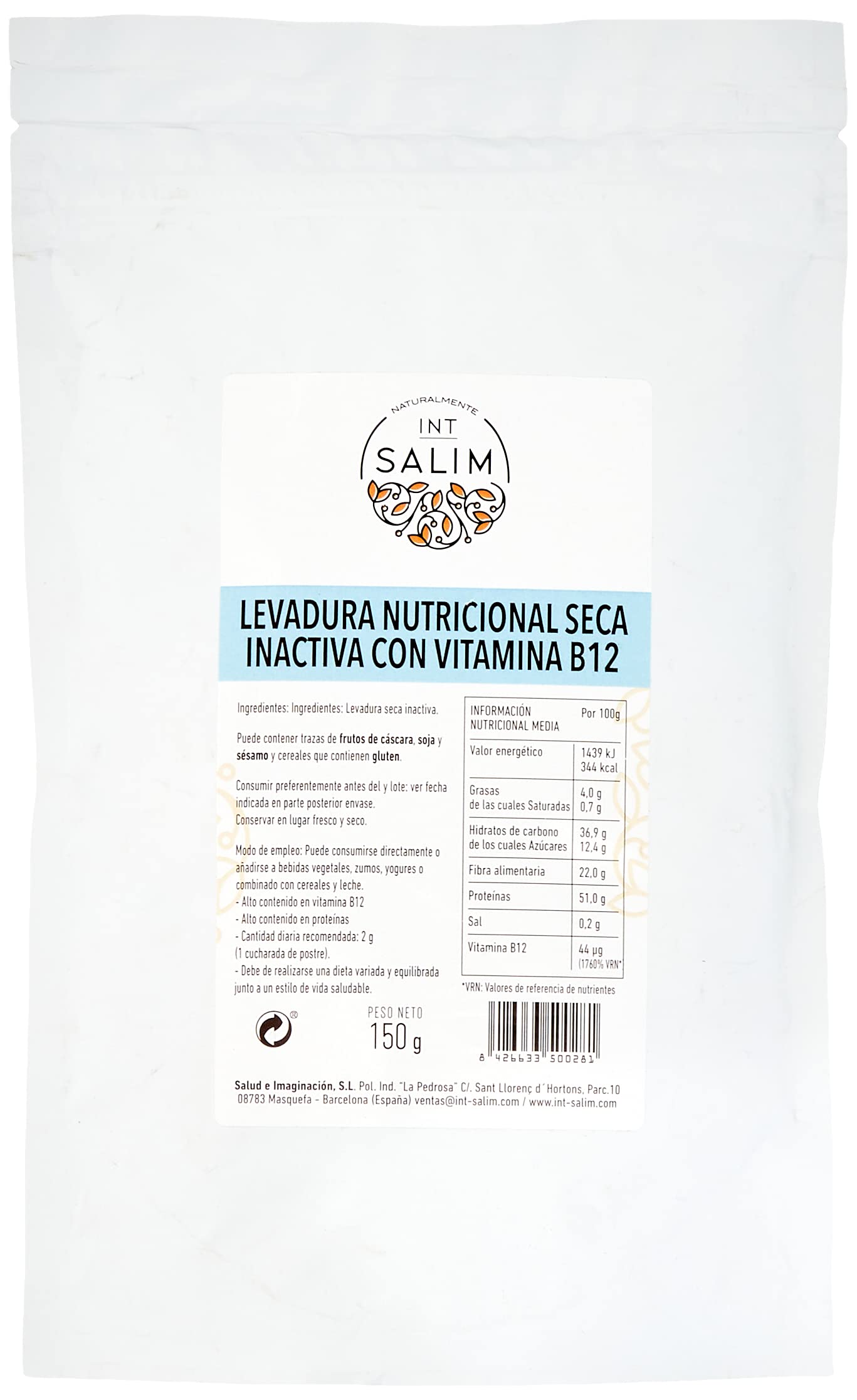 LEVADURA NUTRICIONAL SECA INACTIVA