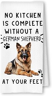 German Shepherd Dog Kitchen Towels - A Kitchen is Not Complete Without A German Shepherd Dish Towel Waffle Weave Hand Towels for Home Bathroom,Gift for Dog Lovers,16×24 Inch