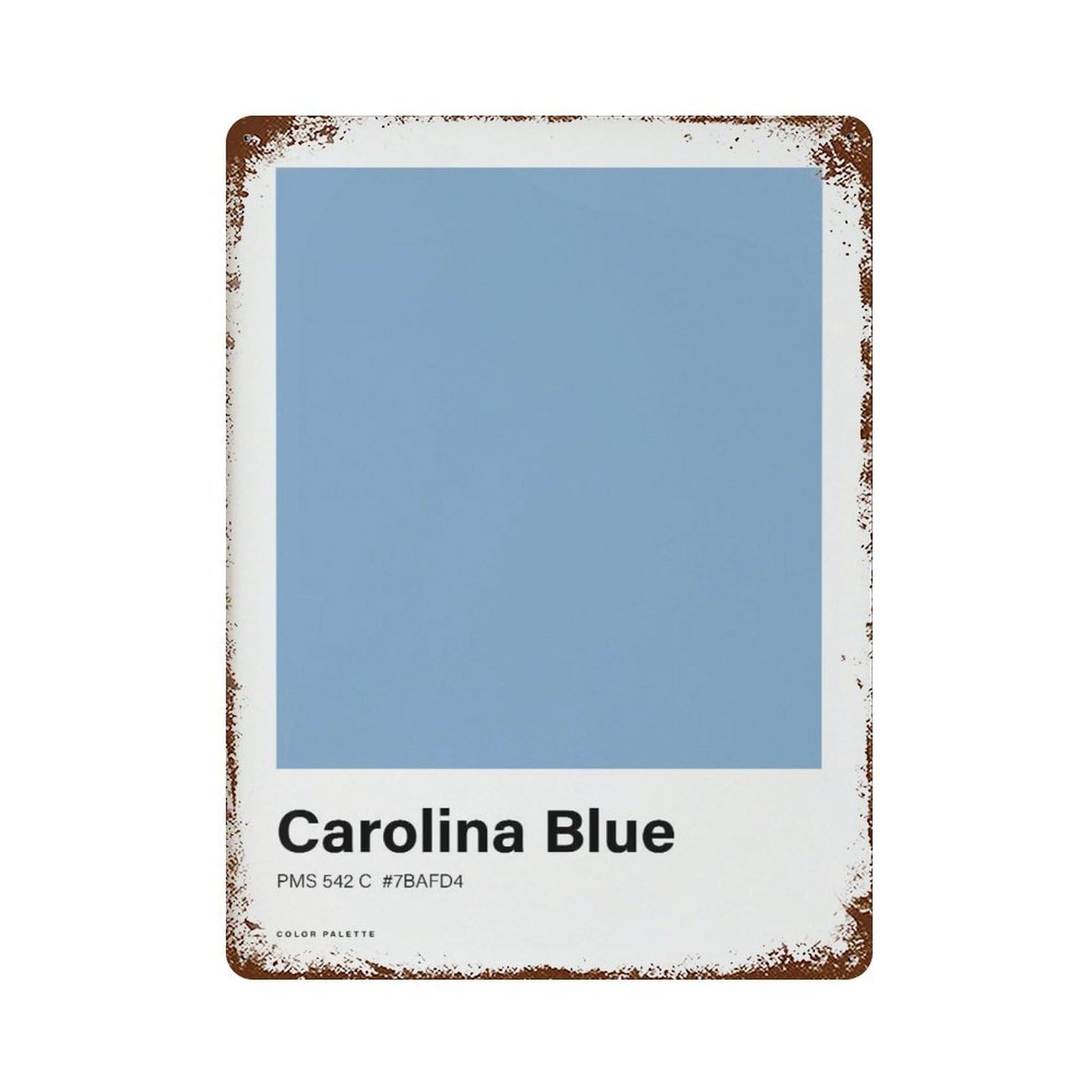 xiaoxiaoshen Carolina Blue Color Palette Minimalist Home Decor Wall Decor Art Metal Tin Poster Modern Home Decor Art Home Bar Shop Decorations Vintage Sign 40x30cm