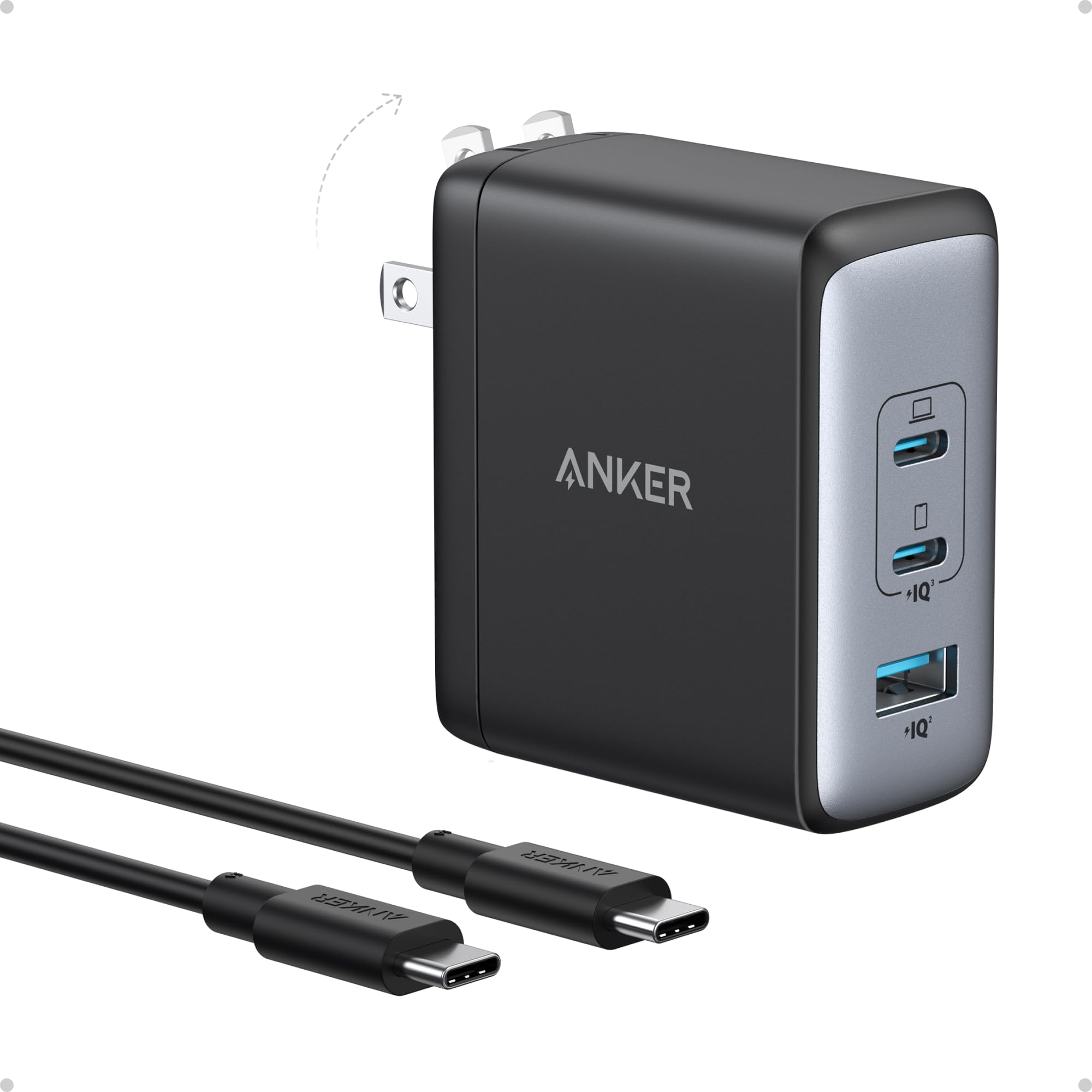 Anker 736 Charger (Nano ll 100W) with USB-C & USB-C ケーブル ブラック、Amazonで5,490円・38.9%OFF