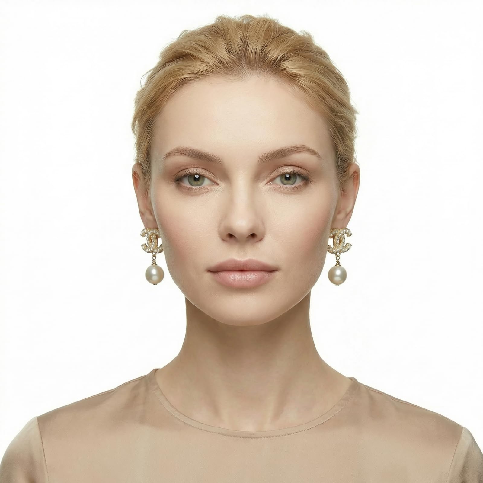 Moorehl 18K Gold Plated Copper Pearl Earrings Non-Allergenic Birthday Gift Baroque Exquisite Jewelry Shining And lustrous Earrings - 5