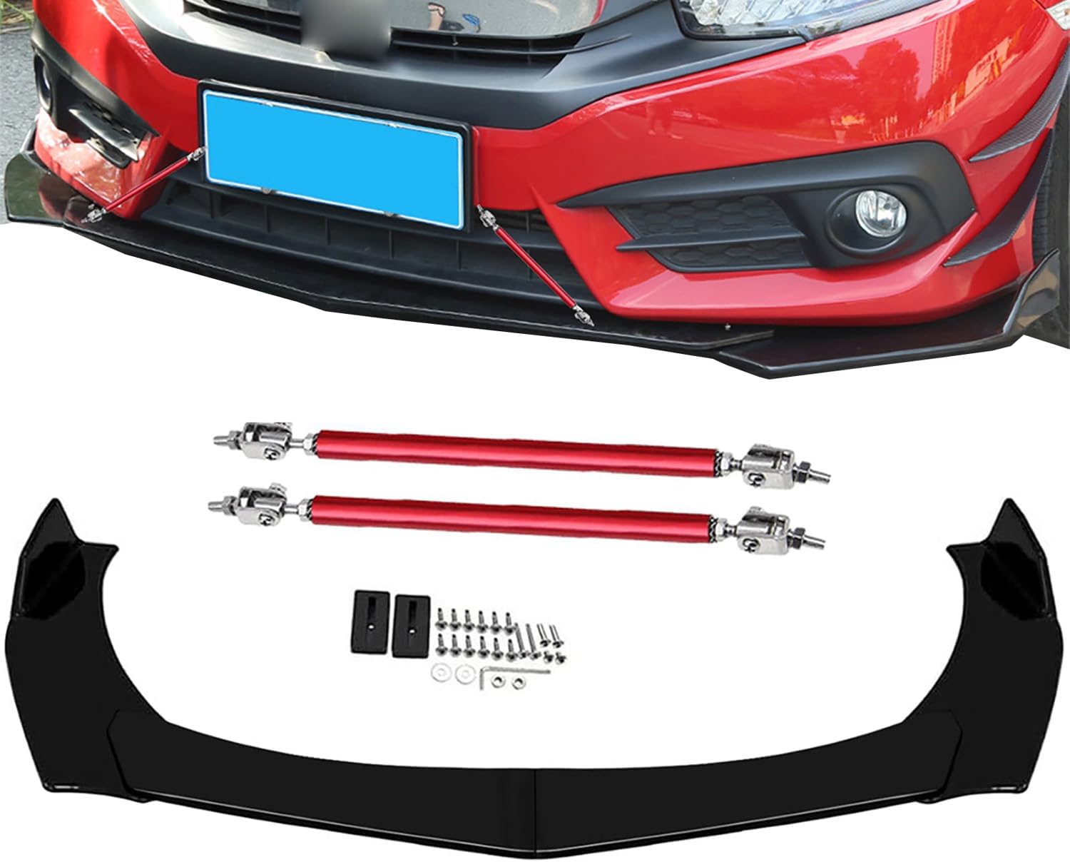 Universal Front Lip for Car Front Bumper Lip & Spoiler | Premium Universal Bumper Lip Fit (Compatible with All Vehicles
