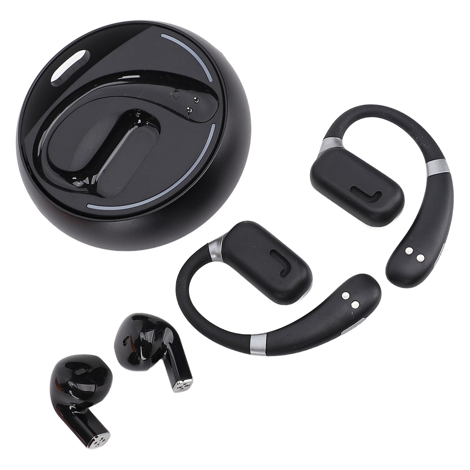 Fabater Auricolari Riduzione del Rumore AI 0,06 S Bassa Latenza per Giochi Sportivi Doppi Auricolari 2 Paia Batteria a Lunga Durata