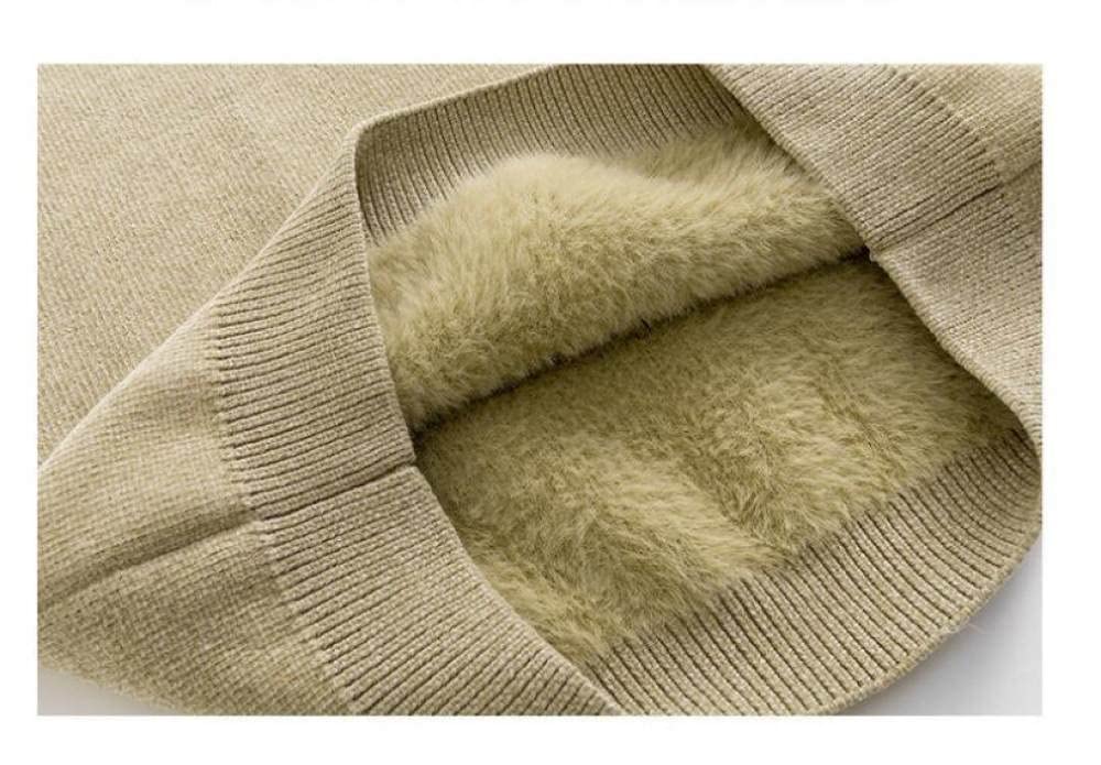Sweater Pullunder,Herren Strickpullover Weste Mode Einfarbig Rot Rundhals Ärmellos Strickwaren Pullover Gilet Winter Verdicken Warm Plüsch Fleece Gefütterte Weste Lässig Schmaler Strick Tank