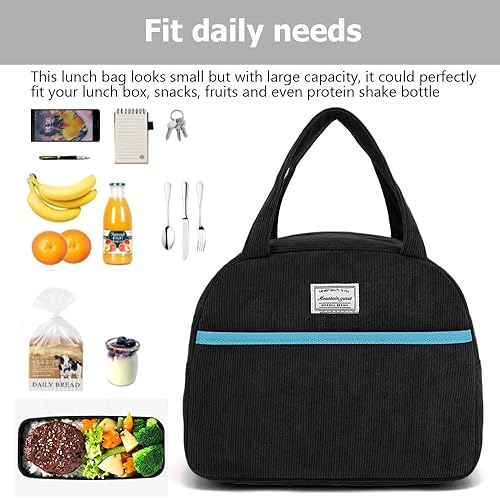 Miniatura 9 de Mountain guest Bolsa de almuerzo reutilizable con aislamiento térmico para adultos, resistente al agua, bolsa de almuerzo para mujereshombres,