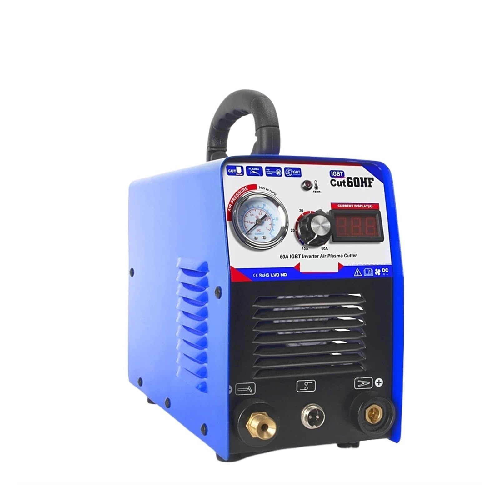Plasma Cutter, IGBT CUT65 Plasma Cutter Air HF Cutting 18mm Metal 60A Inverter Machine for Beginners DIY