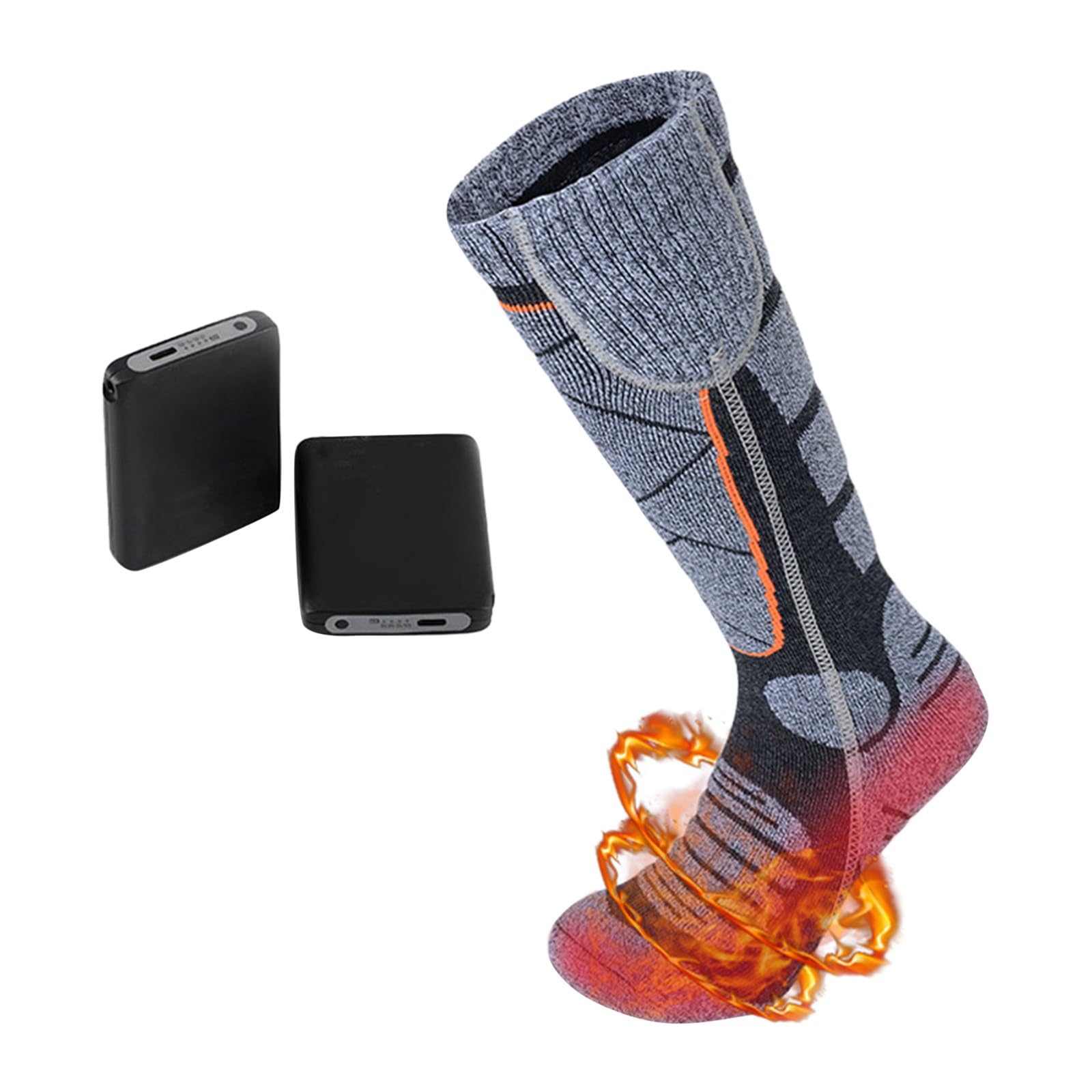 Générique Chaussettes Chauffantes Homme Femme Chaussette Chauffante Chaussette Chaude pour Activités de Plein Air en Hiver Ski Randonnée Chasse épaisses avec 3 niveaux de chauffage