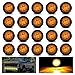 20X Feux de Gabarit LED Feux Latéraux Eclairage,LED Côté Marqueur Feux Indicateurs De Position Ambre 12V/24V Étanche LED Feux de côté pour Camion Remorque Camion Bus Bateau