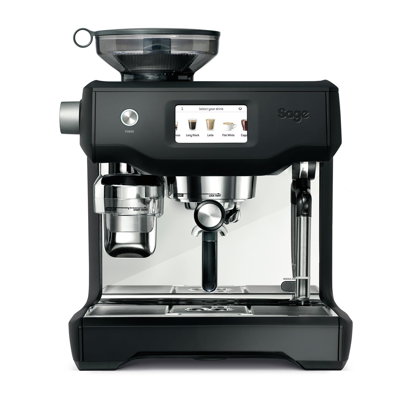 Sage - The Oracle Touch - Macchina Caffè con Montalatte - Macchina per Caffè Automatica - Tartufo Nero