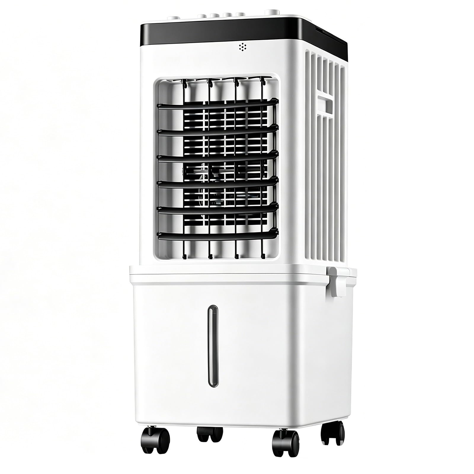 WNGJZZYC Portable Evaporative Air Cooler, Swamp Cooler with 2.6 Gal Removable Water Tank, 3 Speeds Oscillating Windowless AC for Room, Bedroom & Office