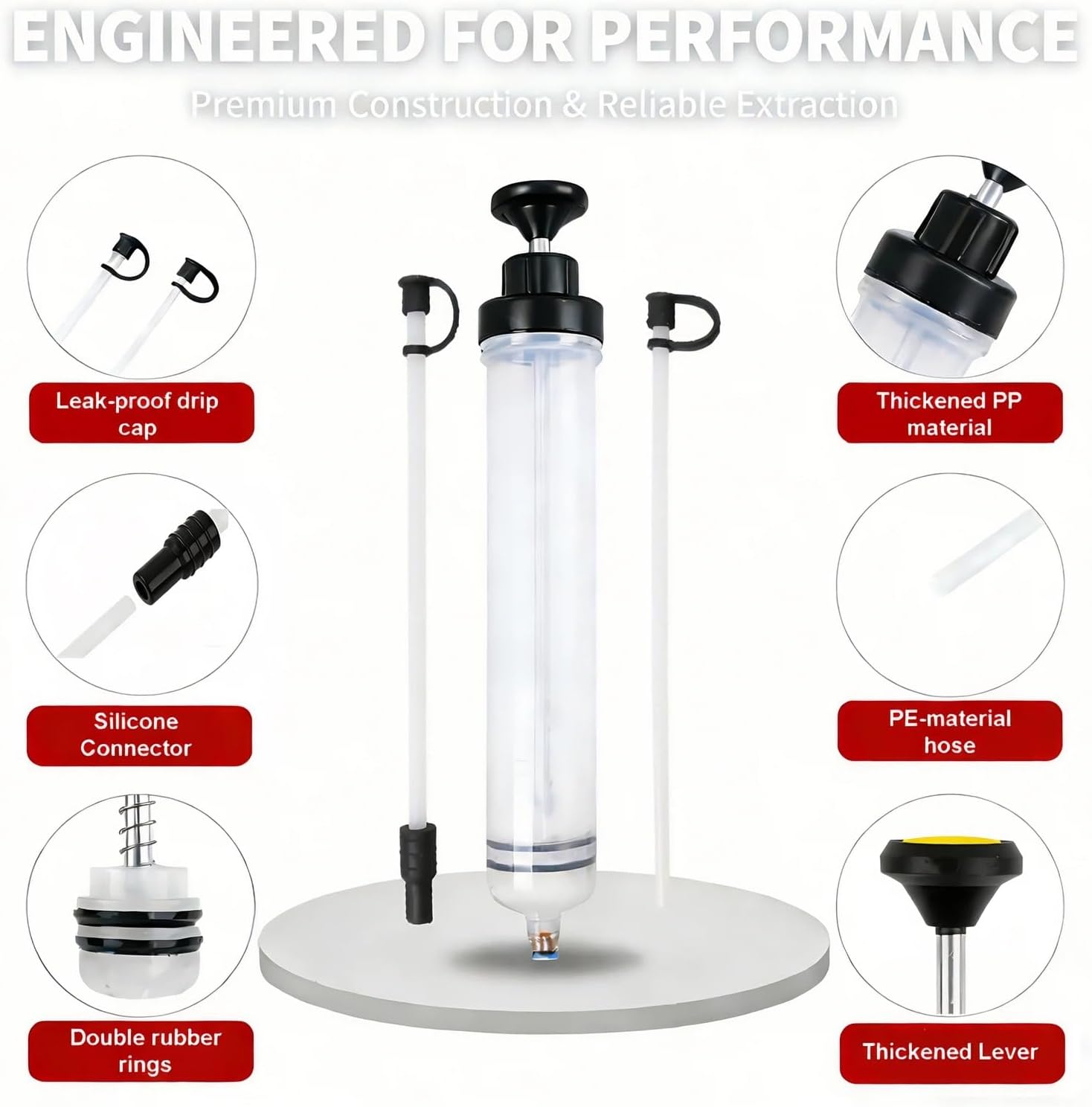 Manual Fluid Transfer Pump Gear Oil Filling Maintenance Tool - 200cc